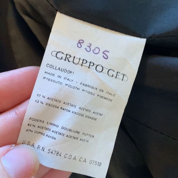 [Giorgio Armani] Vintage Black Pattern Wrap Dress - Size 4 - Picture 8 of 8